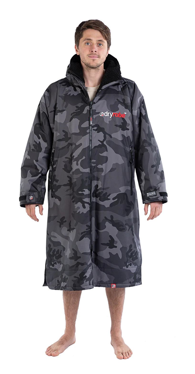 Dryrobe Advanced long Sleeve Changing Robe Grey Camo