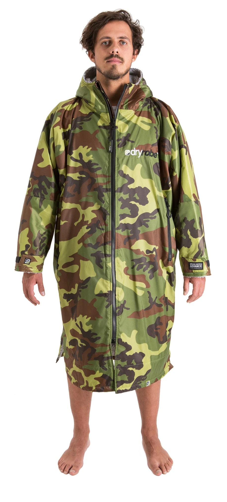 Dryrobe Advanced long Sleeve Changing Robe Green Camo