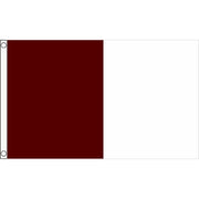 TCF 5x3 Half & Half Flag Maroon White