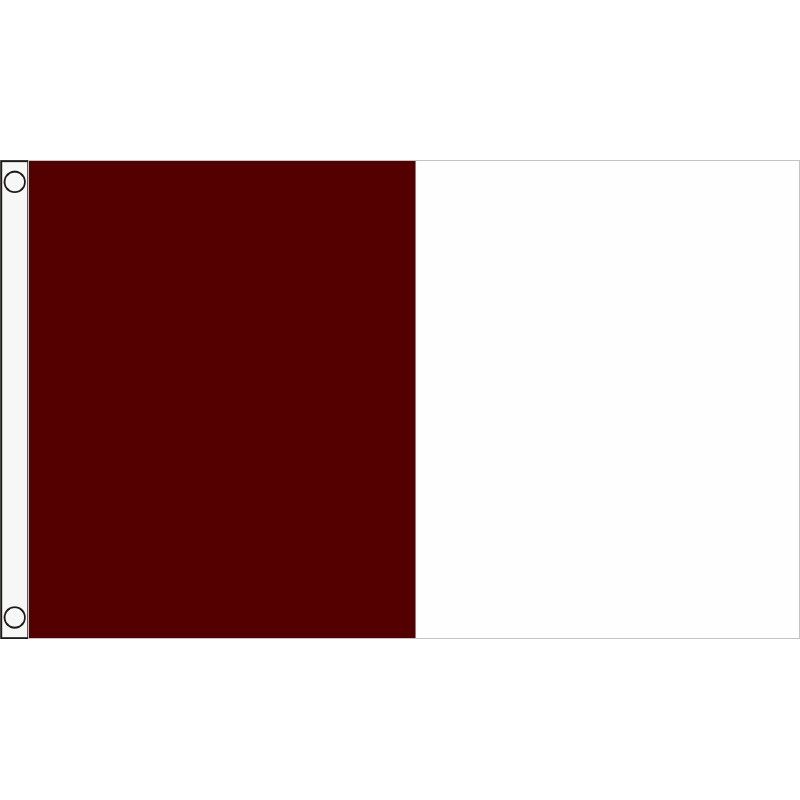TCF 5x3 Half & Half Flag Maroon White
