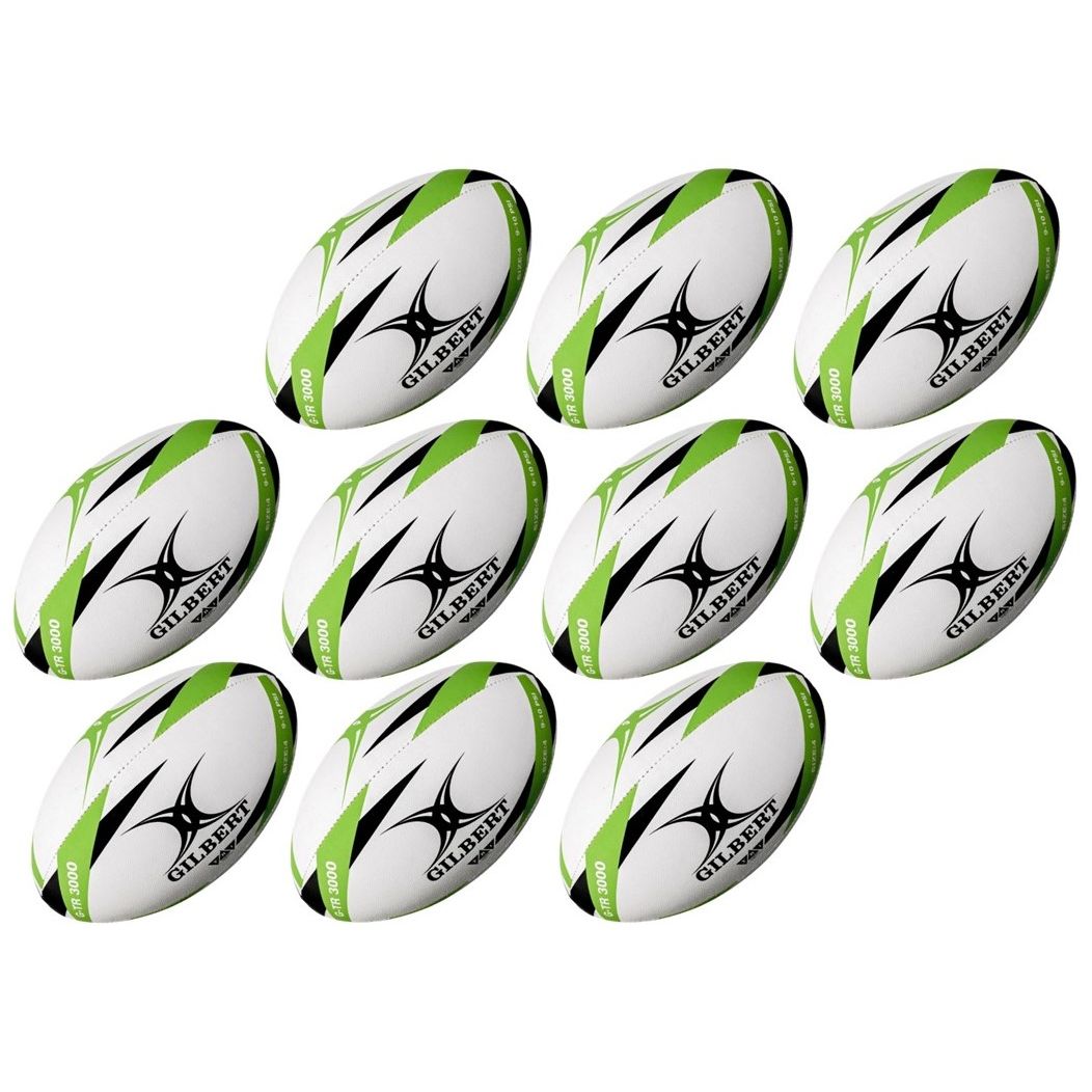 Gilbert TR3000 Training Ball Size 4 Green 10 Pack