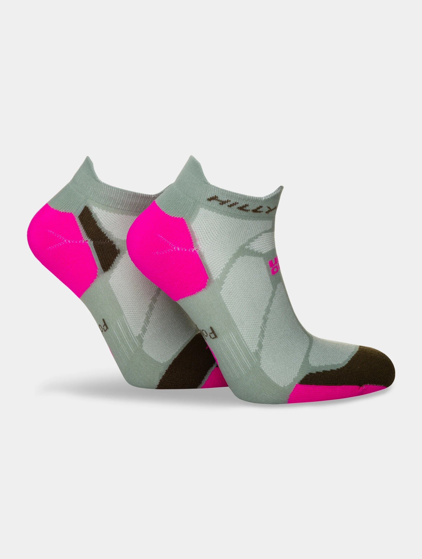 Hilly Marathon Fresh Socklet Sage Fluo Pink