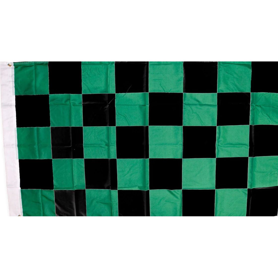 TCF 5X3 Checker Flag Black Green