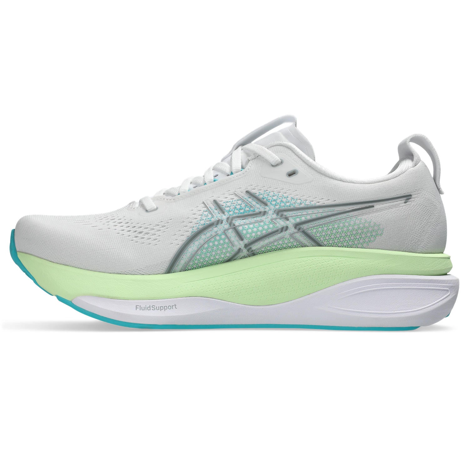 Asics Gel-Kayano 33 Men's Running Shoes White Aqua