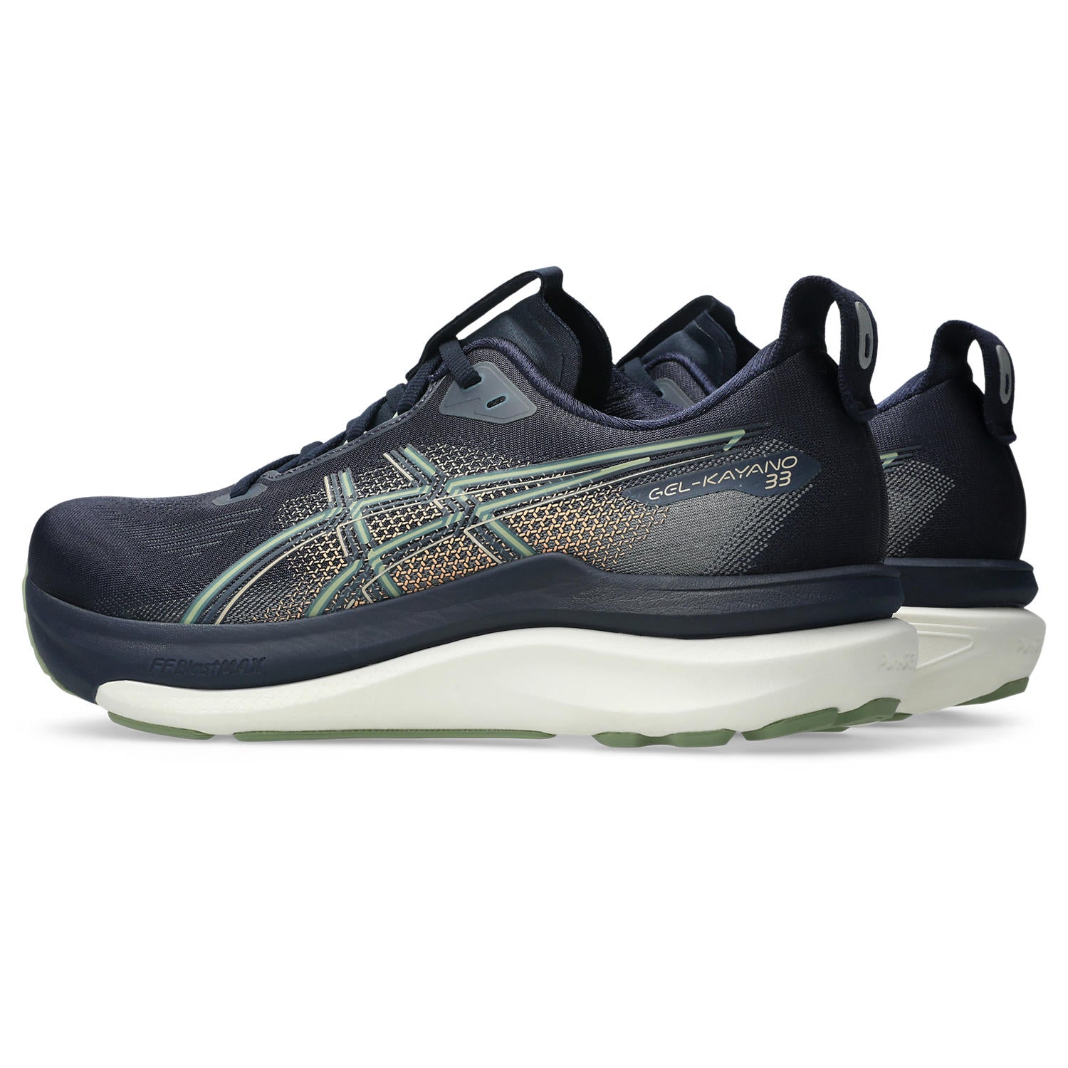 Asics Gel-Kayano 33 Men's Running Shoes Midnight Green