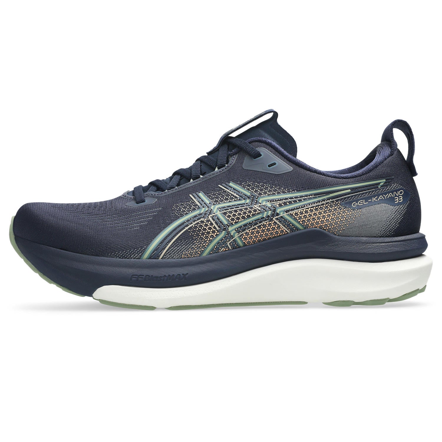 Asics Gel-Kayano 33 Men's Running Shoes Midnight Green