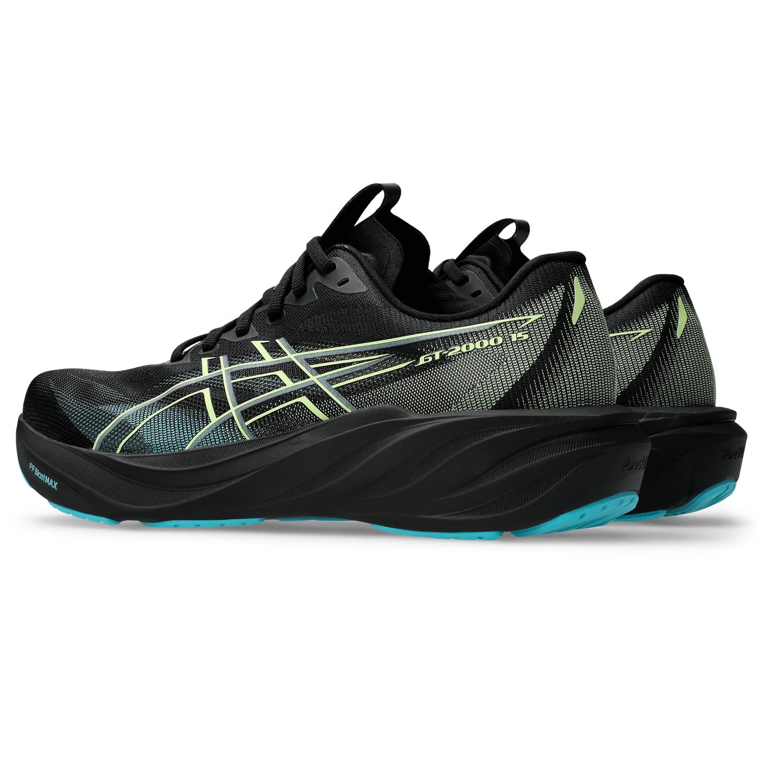 Asics GT-2000 15 Men's Running Shoes Black Aqua