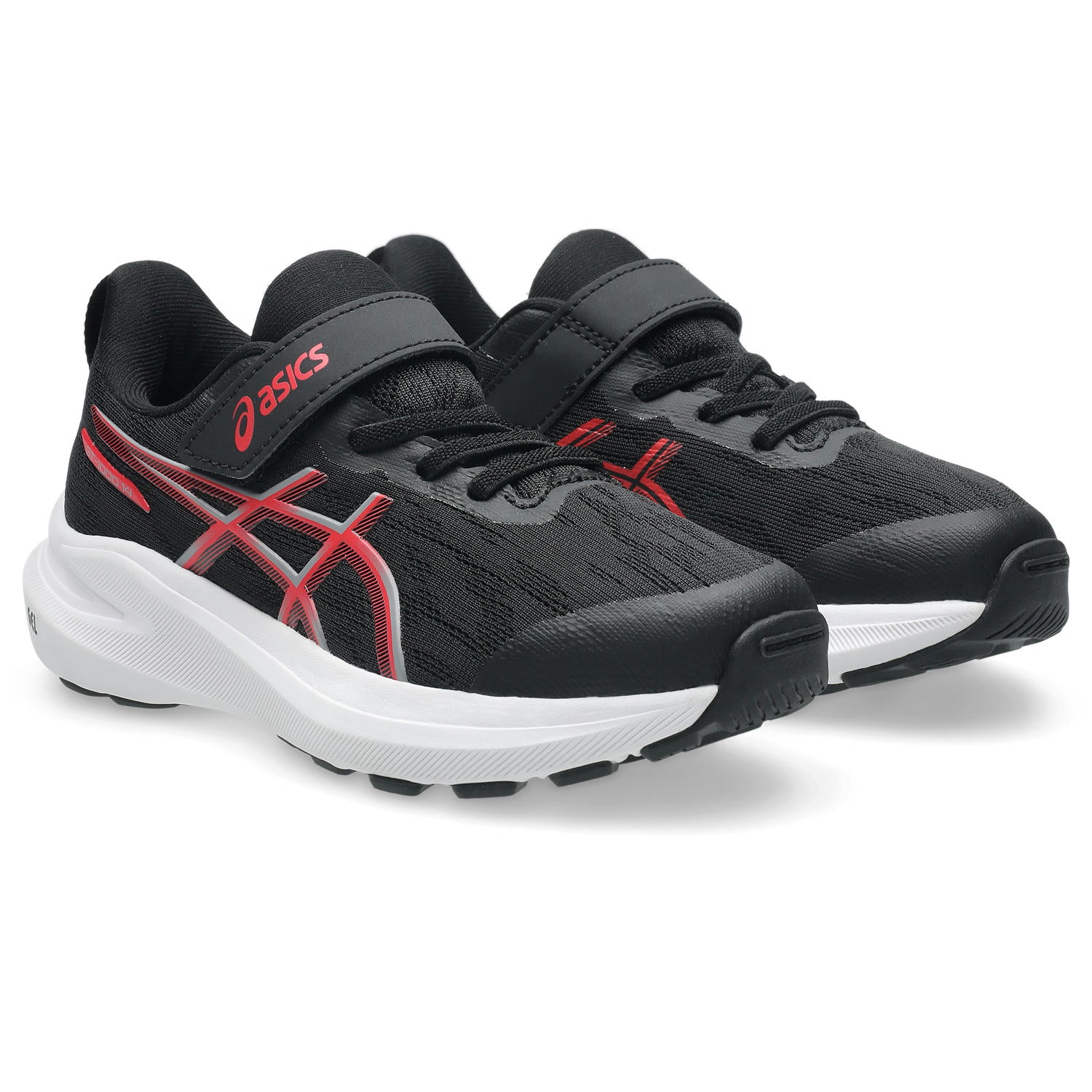 Asics GT-1000 14 PS Velcro Junior Running Shoes Black Red