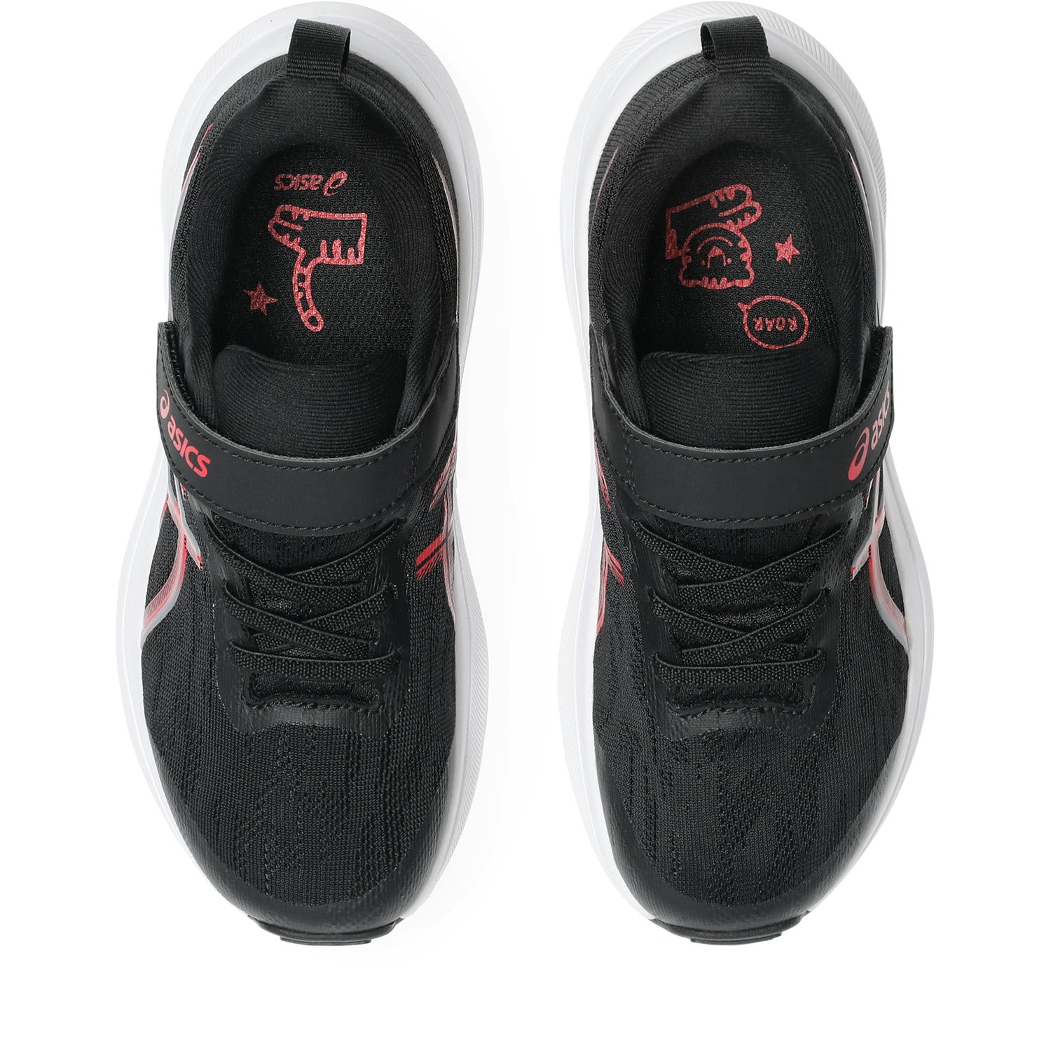 Asics GT-1000 14 PS Velcro Junior Running Shoes Black Red