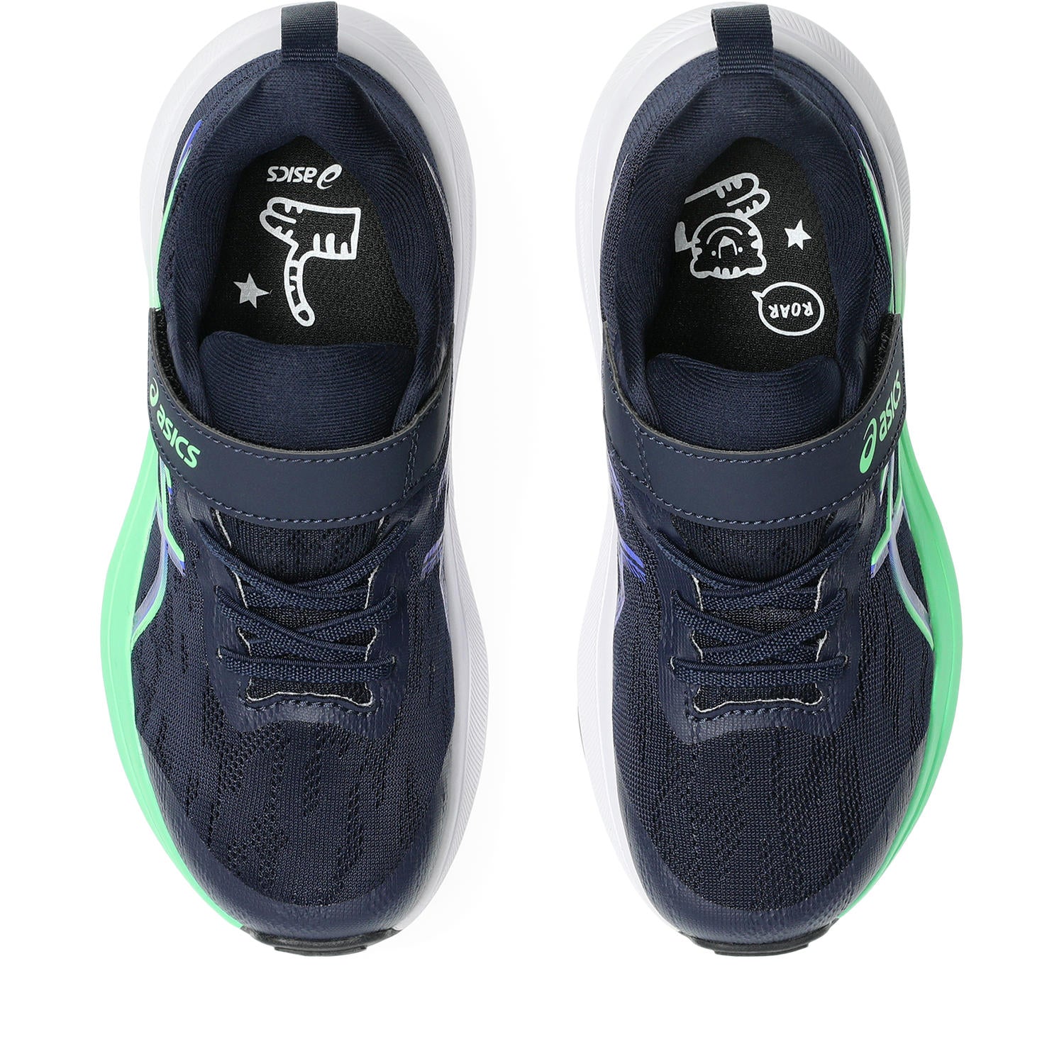 Asics GT-1000 14 PS Velcro Junior Running Shoes Midnight Green