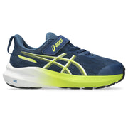 Asics GT-1000 14 PS Velcro Junior Running Shoes Navy Blue Neon Lime