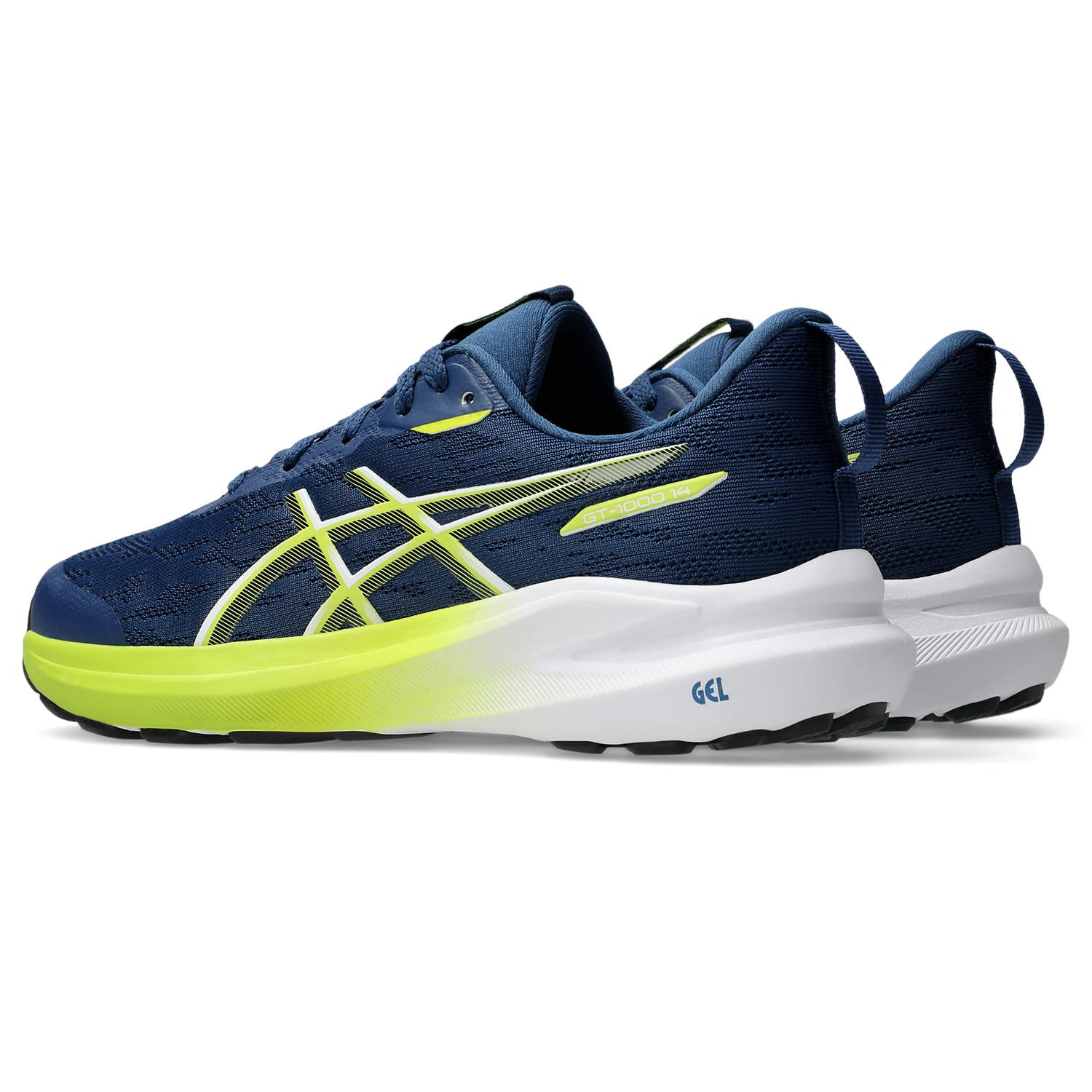 Asics GT-1000 14 GS Junior Running Shoes Blue Lime