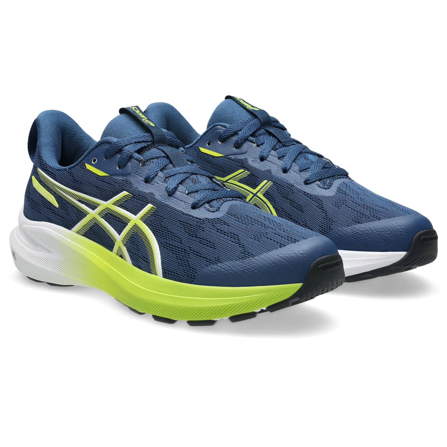 Asics GT-1000 14 GS Junior Running Shoes Blue Lime