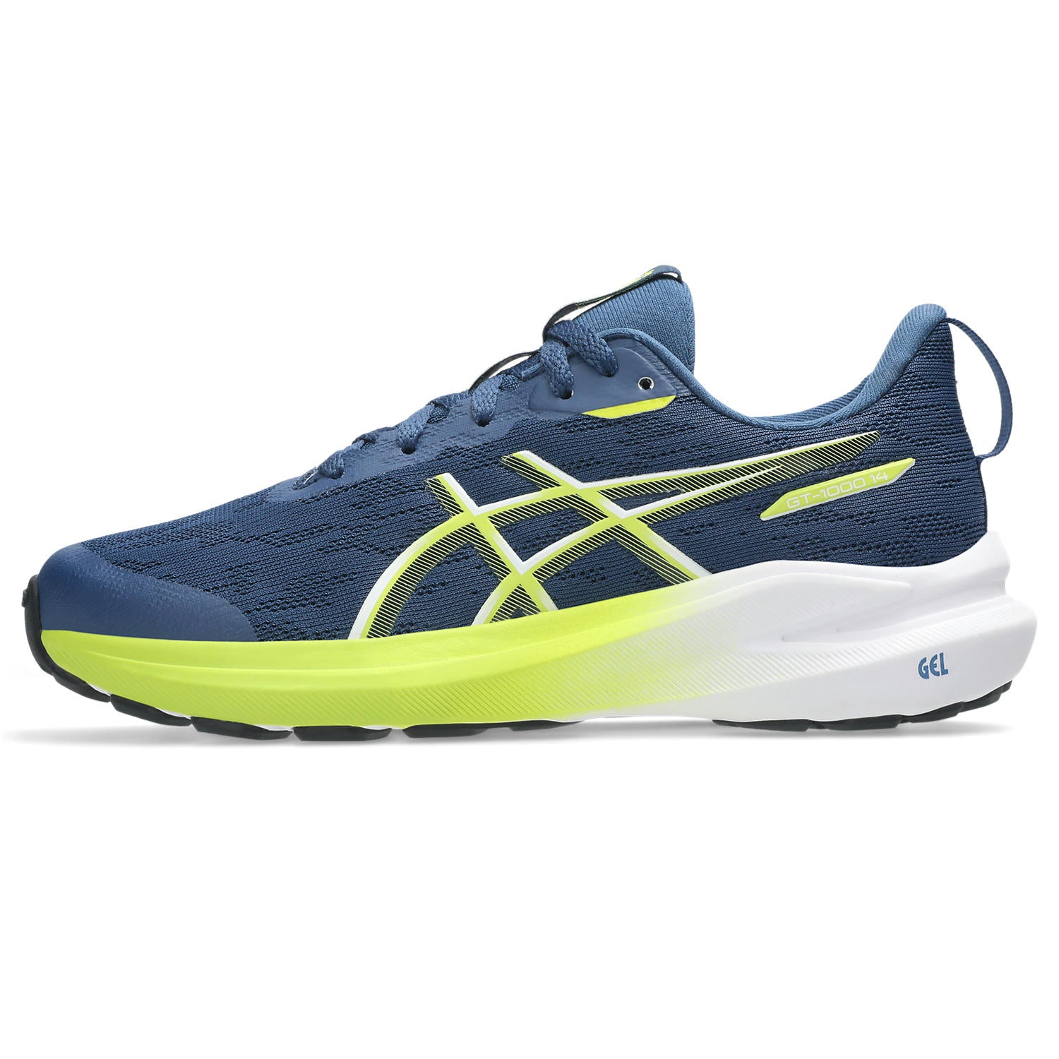 Asics GT-1000 14 GS Junior Running Shoes Blue Lime
