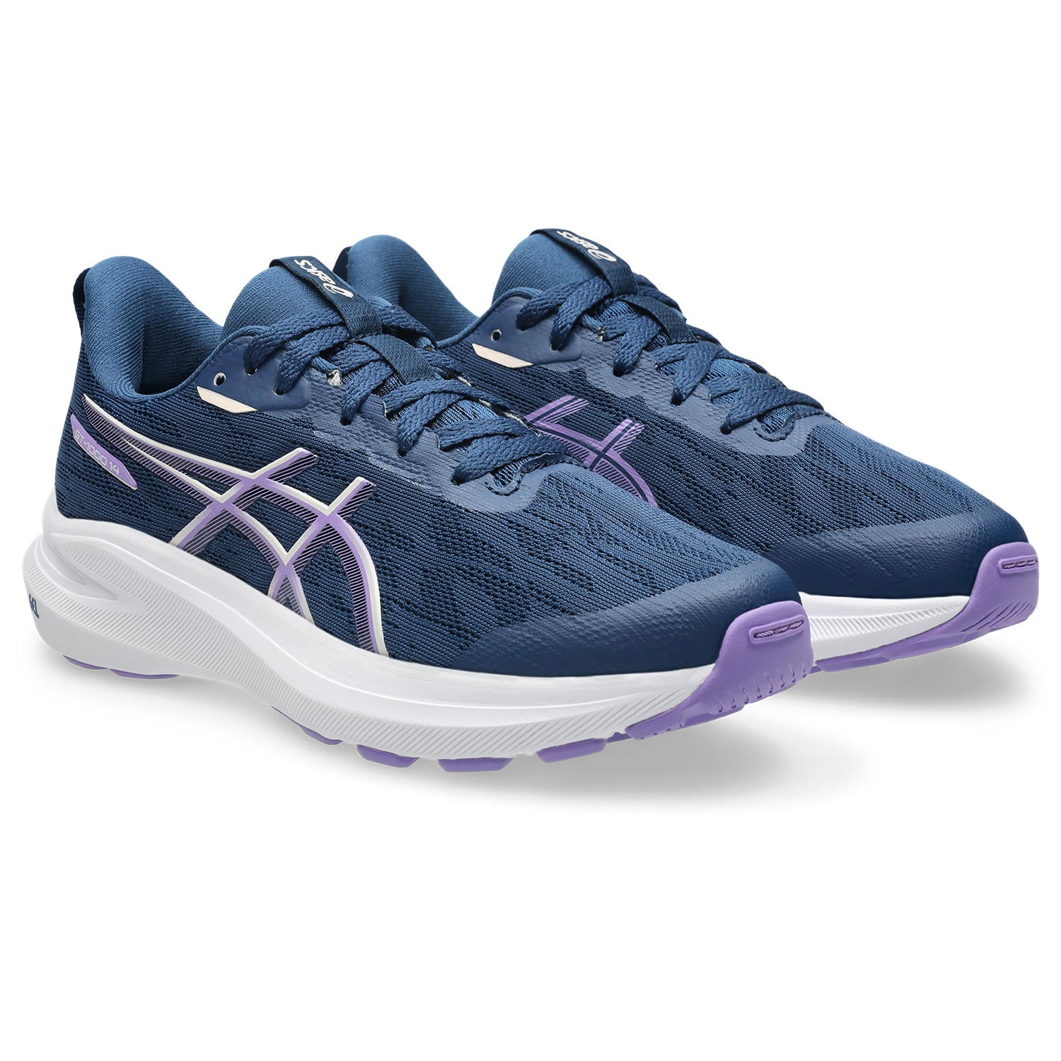 Asics GT-1000 14 GS Junior Running Shoes Navy Plum