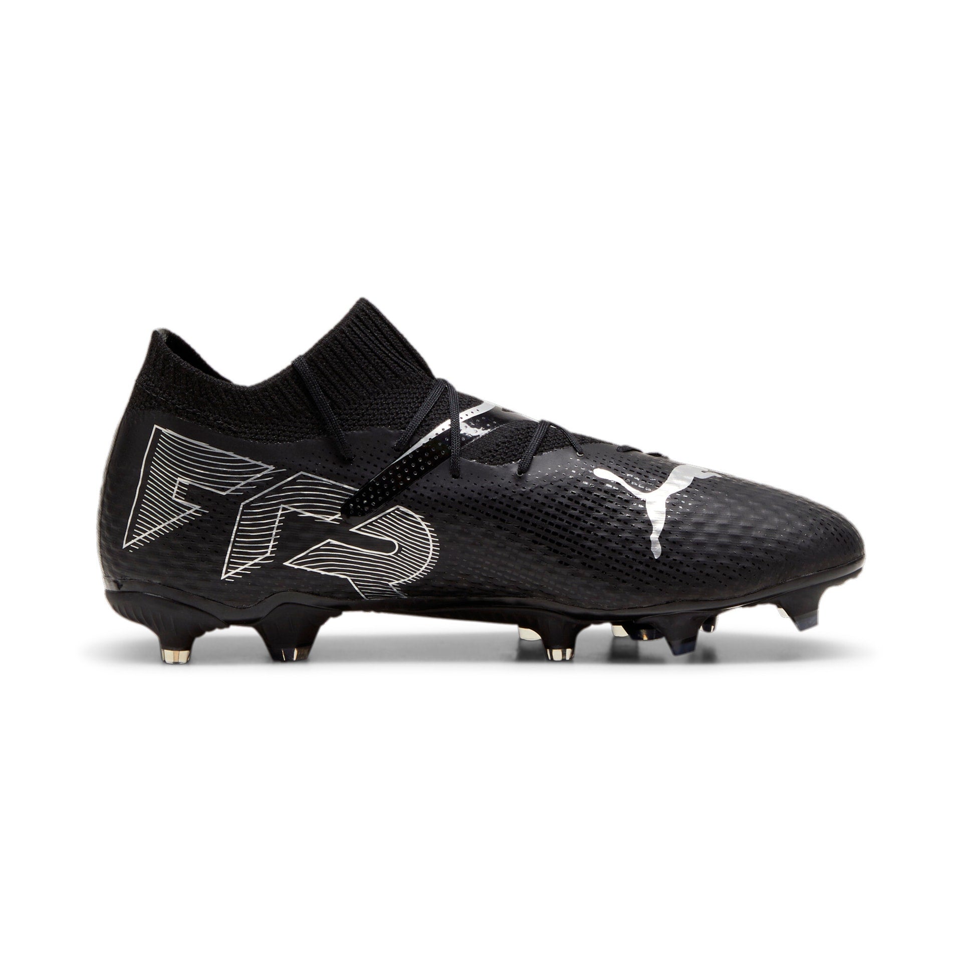 Puma Future 7 Pro Firm Ground Football Boots Black Silver