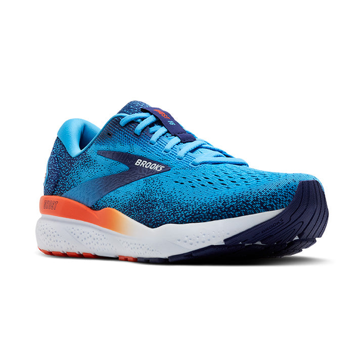Brooks Ghost 16 Men's Running Shoes Blue Orange