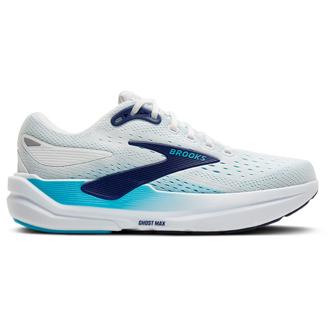 Brooks Ghost Max 3 Men's Running Shoes White Beacon Blue