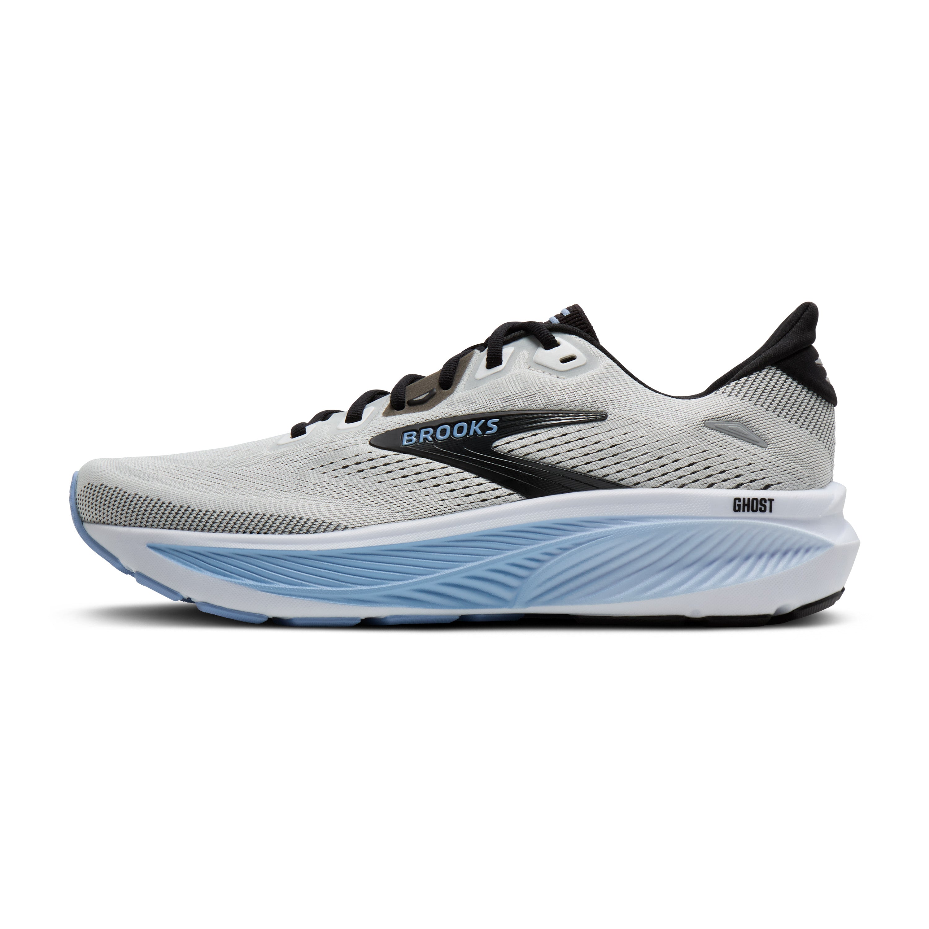 Brooks Ghost 18 Men's Running Shoes White Black Blue