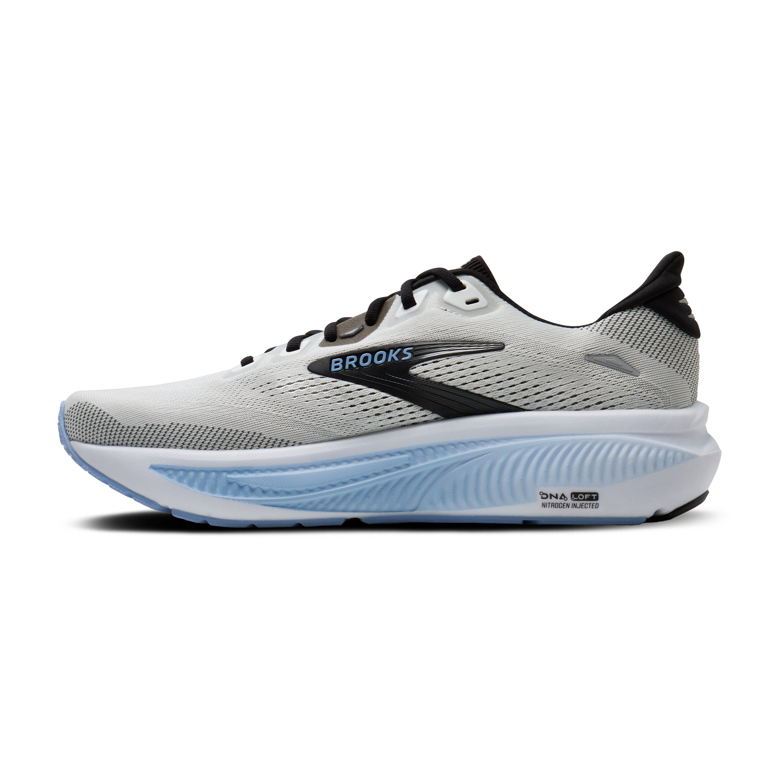 Brooks Ghost 18 Men's Running Shoes White Black Blue
