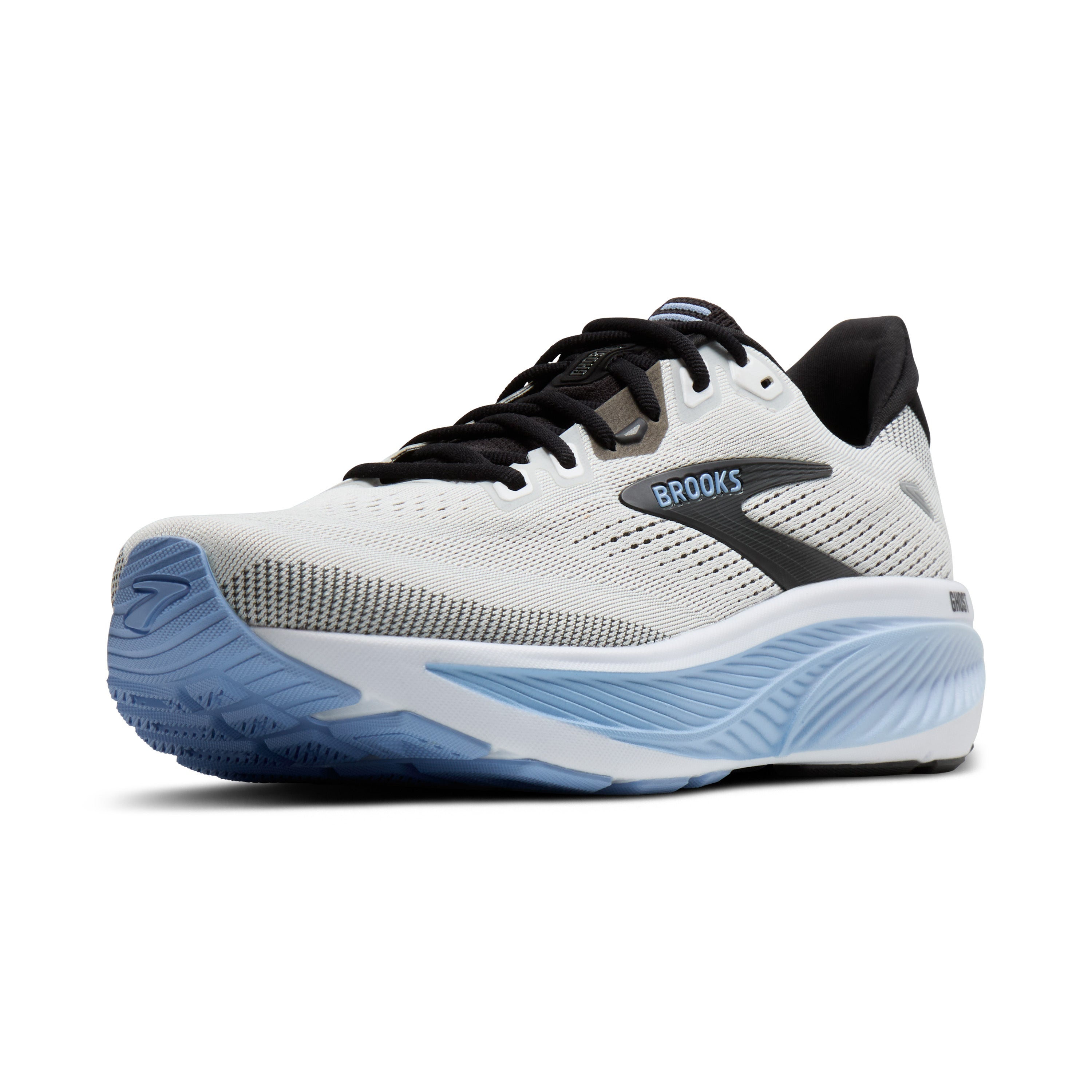 Brooks Ghost 18 Men's Running Shoes White Black Blue