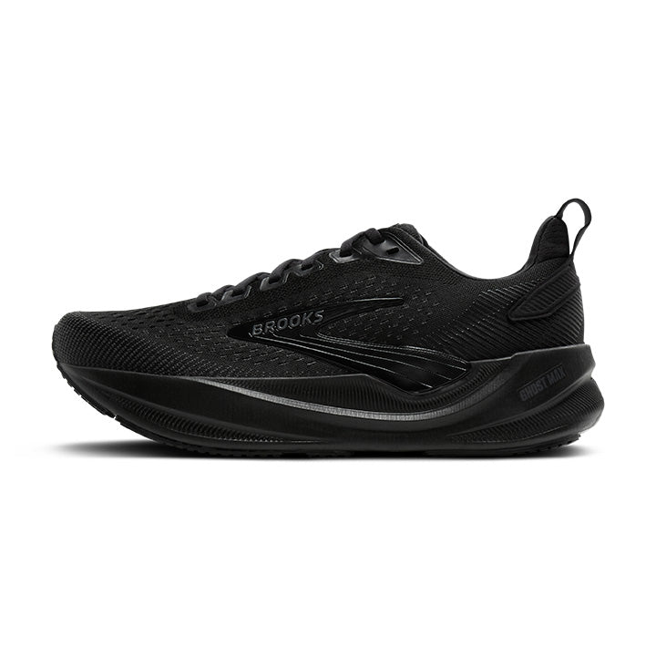 Brooks Ghost Max 4 Men's Wide Fit Running Shoes Black