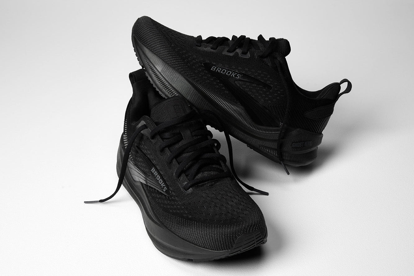 Brooks Ghost Max 4 Men's Wide Fit Running Shoes Black