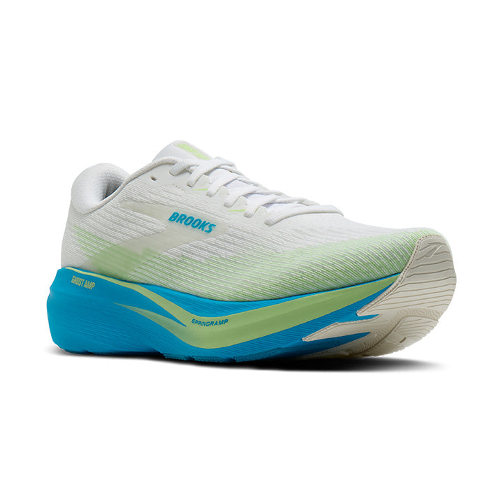 Brooks Ghost Amp Men's Running Shoes White Blue Green