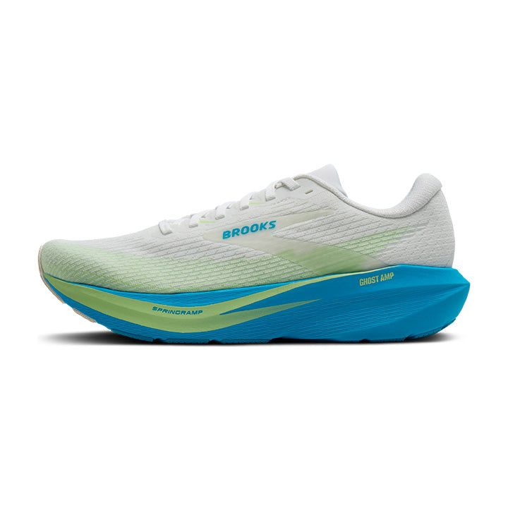 Brooks Ghost Amp Men's Running Shoes White Blue Green