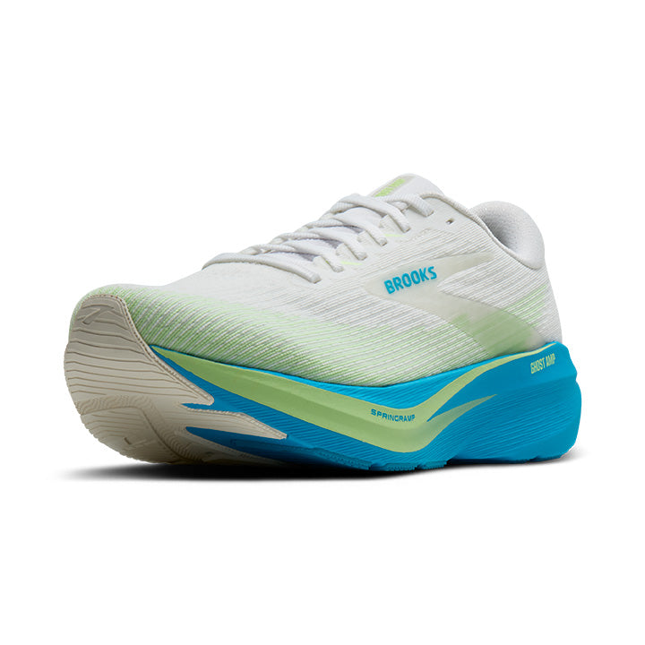Brooks Ghost Amp Men's Running Shoes White Blue Green