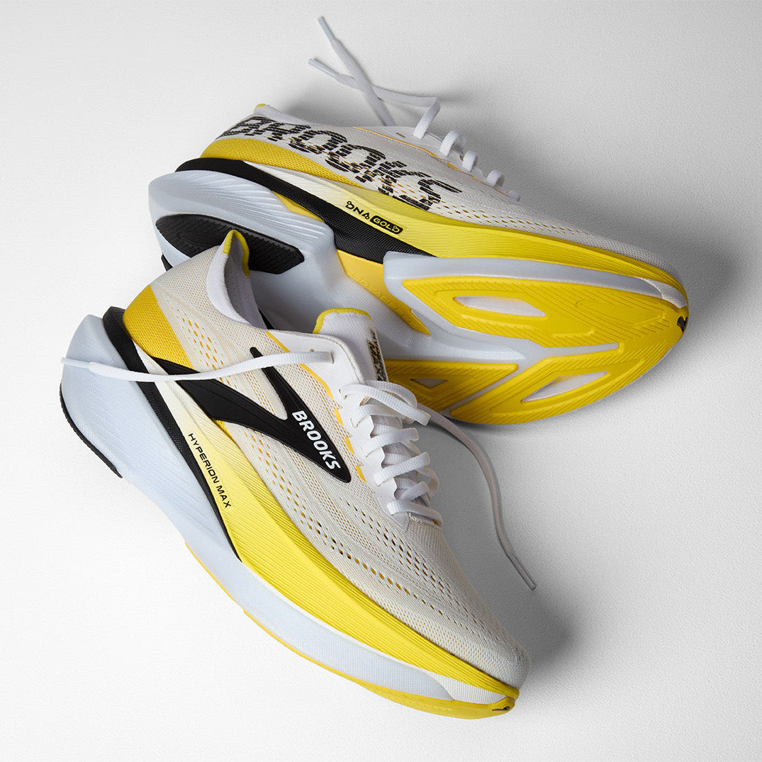 Brooks Hyperion Max 4 Men's Running Shoes White Cyber Yellow