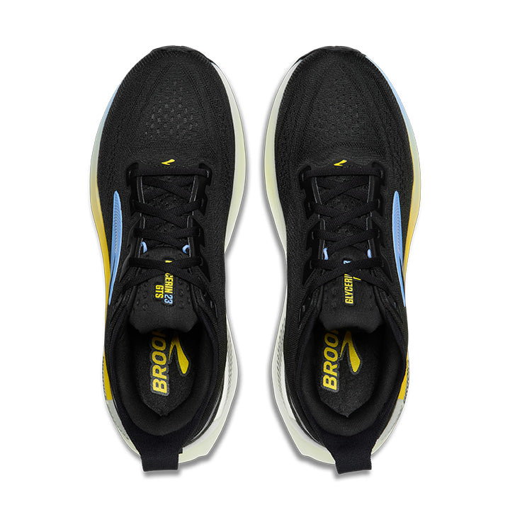 Brooks Glycerin GTS 23 Men's Running Shoes Black Yellow Nightlife