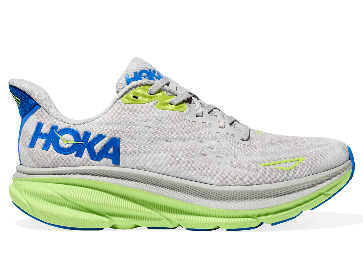 Hoka Clifton 9 Men's Road Running Shoes Grey Green