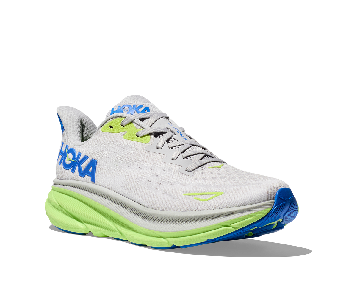 Hoka Clifton 9 Men's Road Running Shoes Grey Green