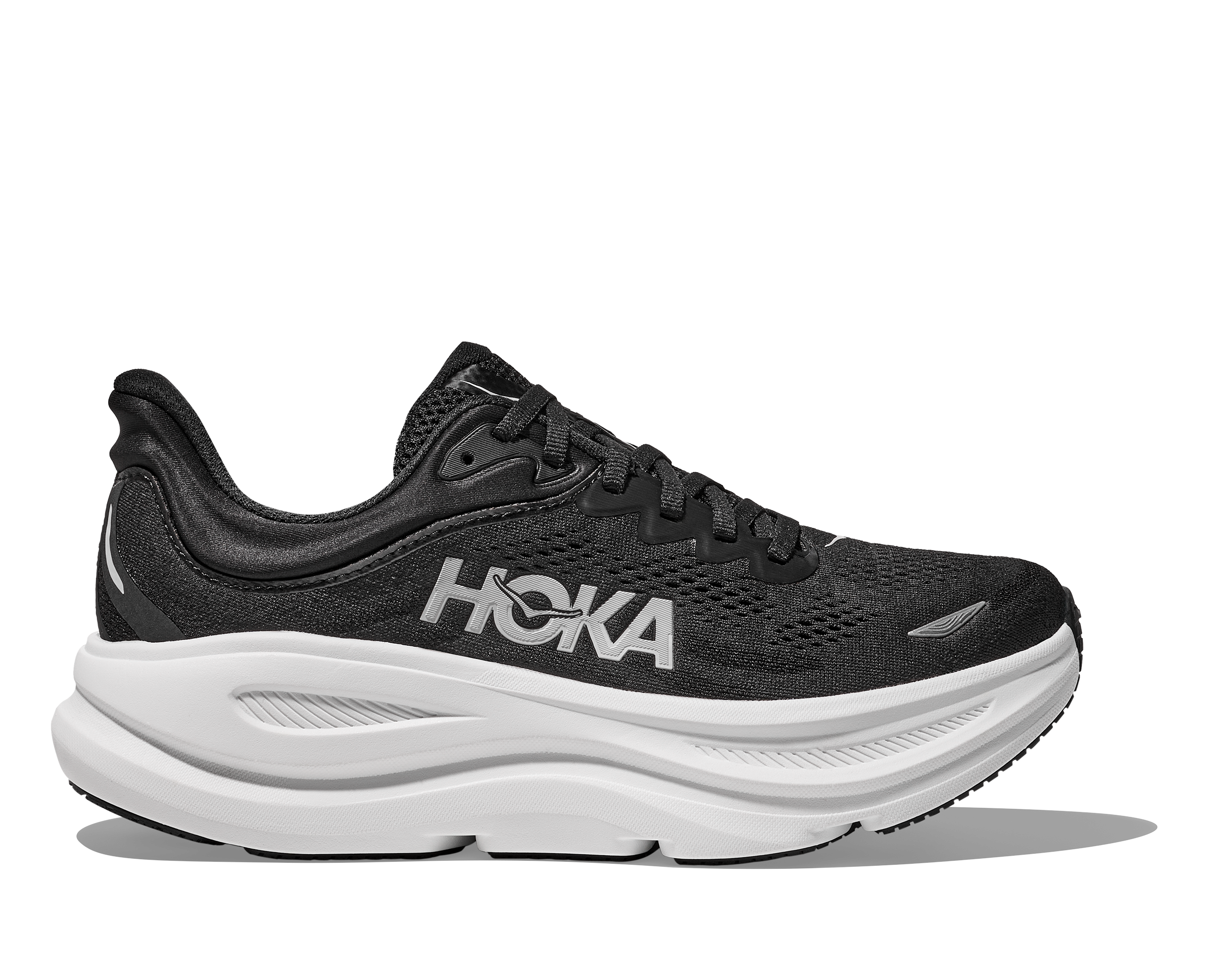 Hoka Bondi 9 Men's Running Shoes Black White