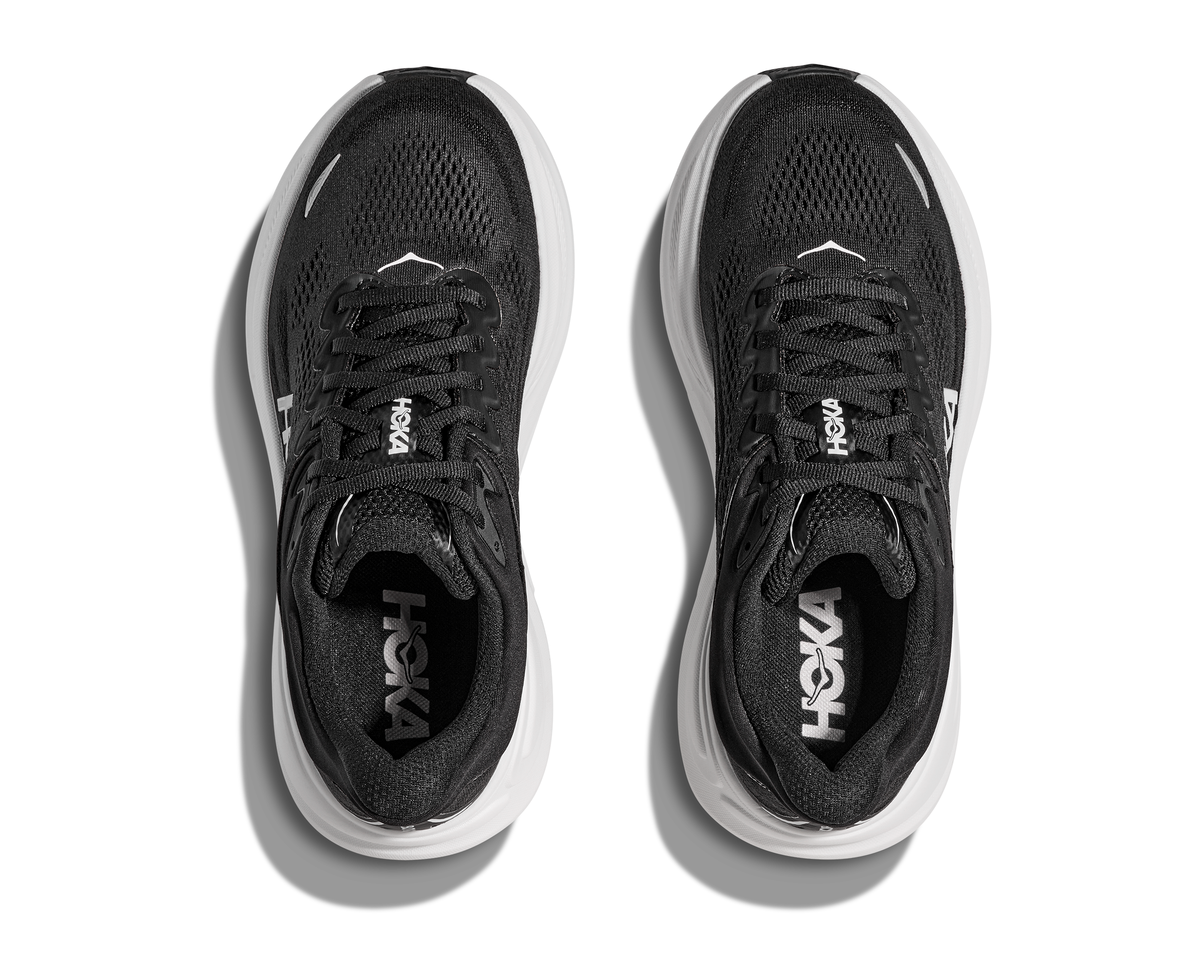 Hoka Bondi 9 Men's Running Shoes Black White