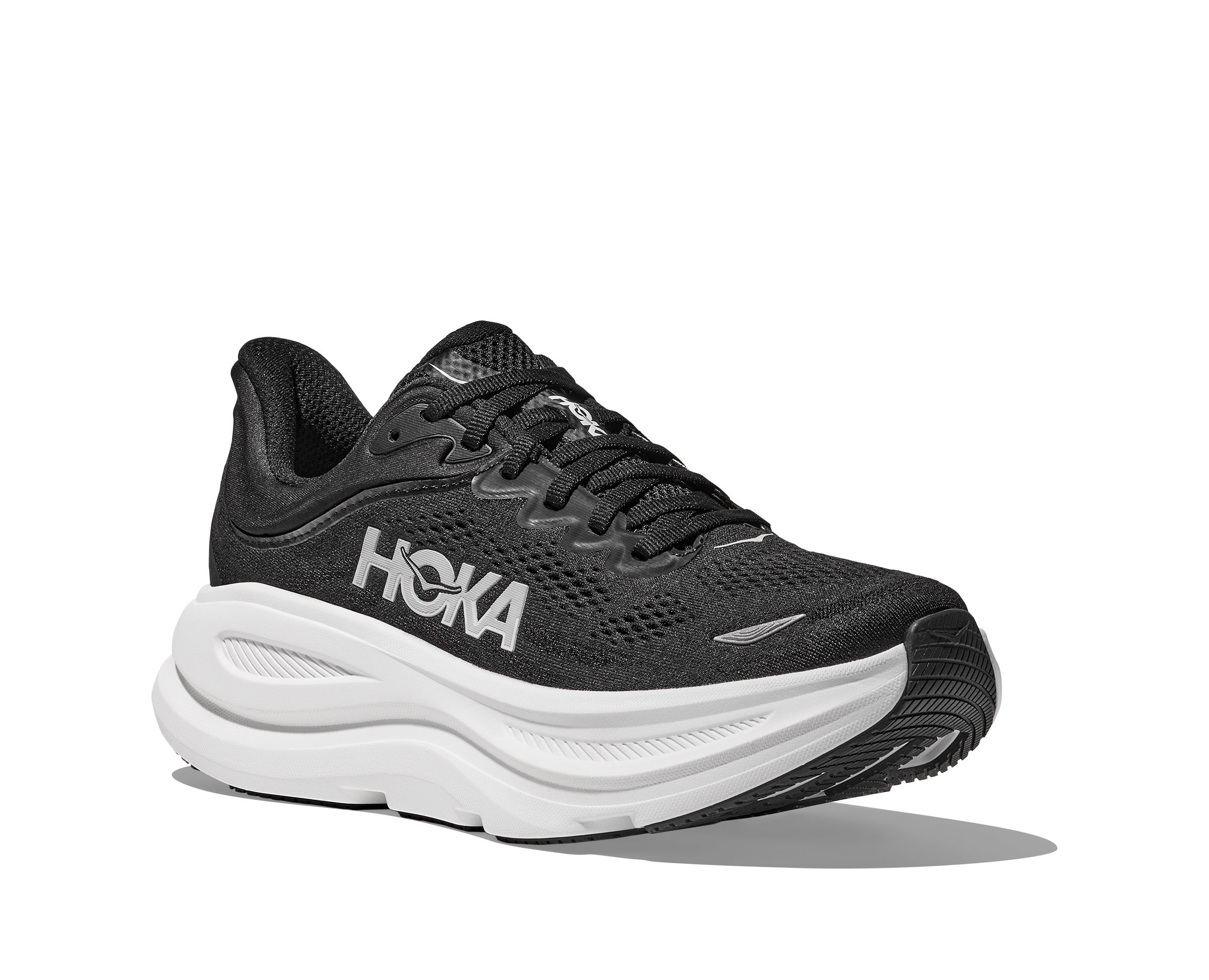 Hoka Bondi 9 Men's Running Shoes Black White