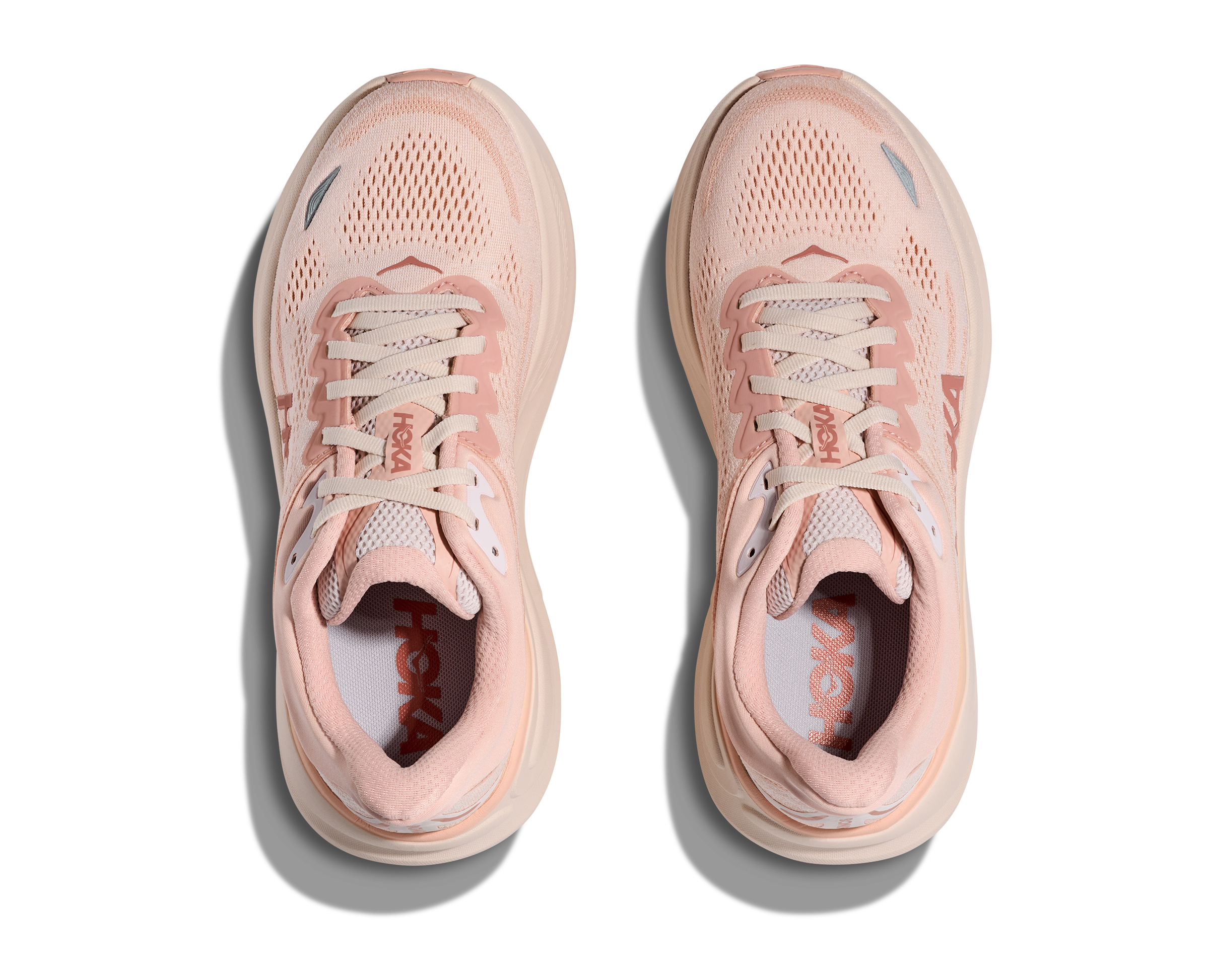 Hoka Bondi 9 Women's Running Shoes Rose Latte Rose Cream