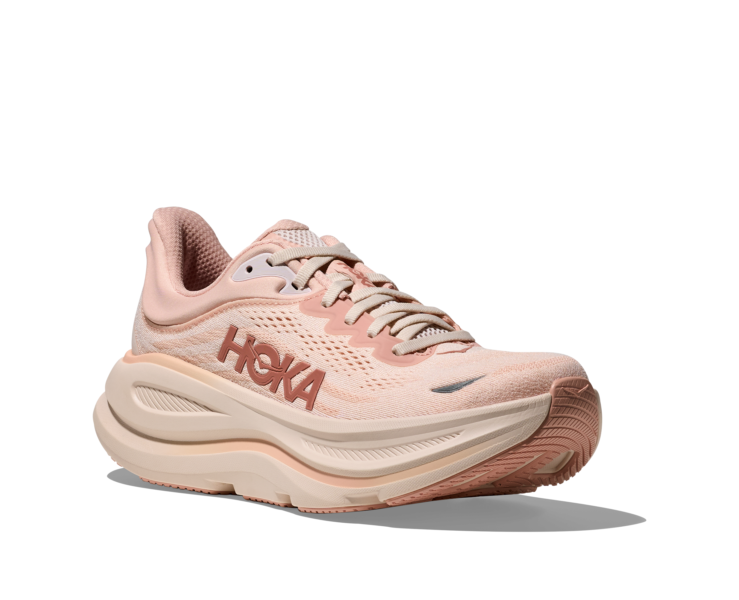 Hoka Bondi 9 Women's Running Shoes Rose Latte Rose Cream