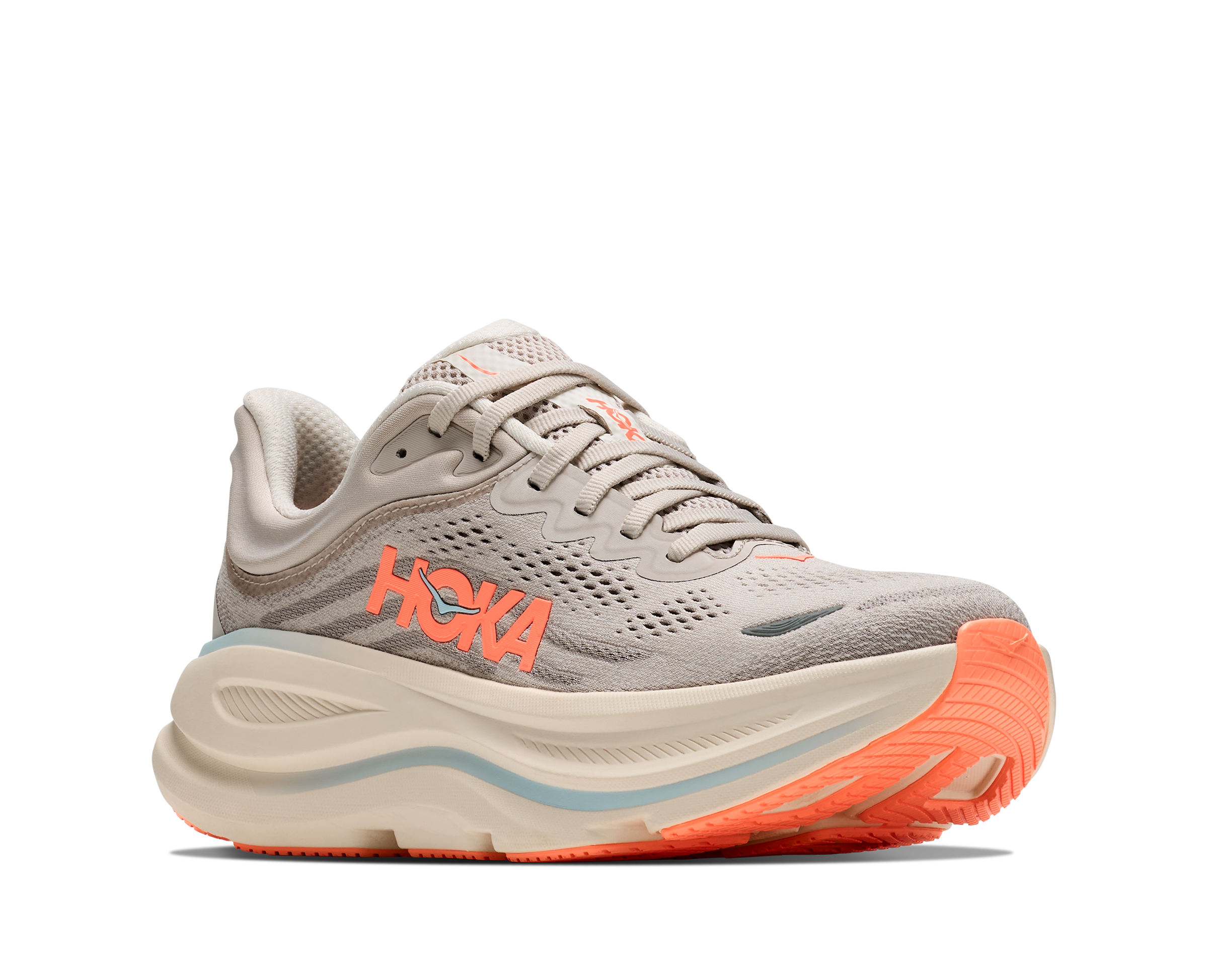Hoka Bondi 9 Women's Running Shoes River Rock Grey