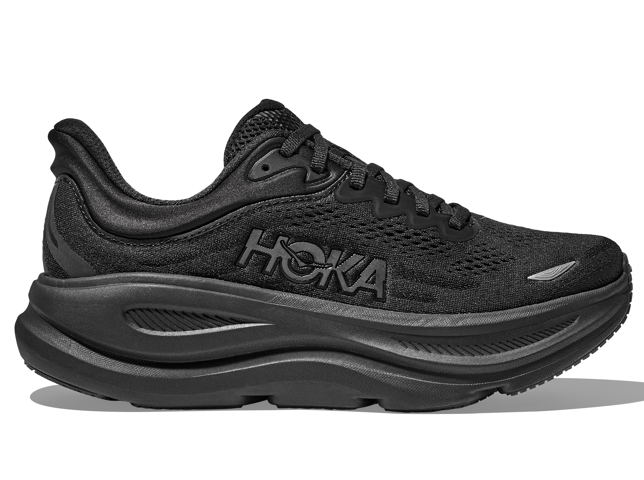 Hoka Bondi 9 Women' Running Shoes Black Wide Fit