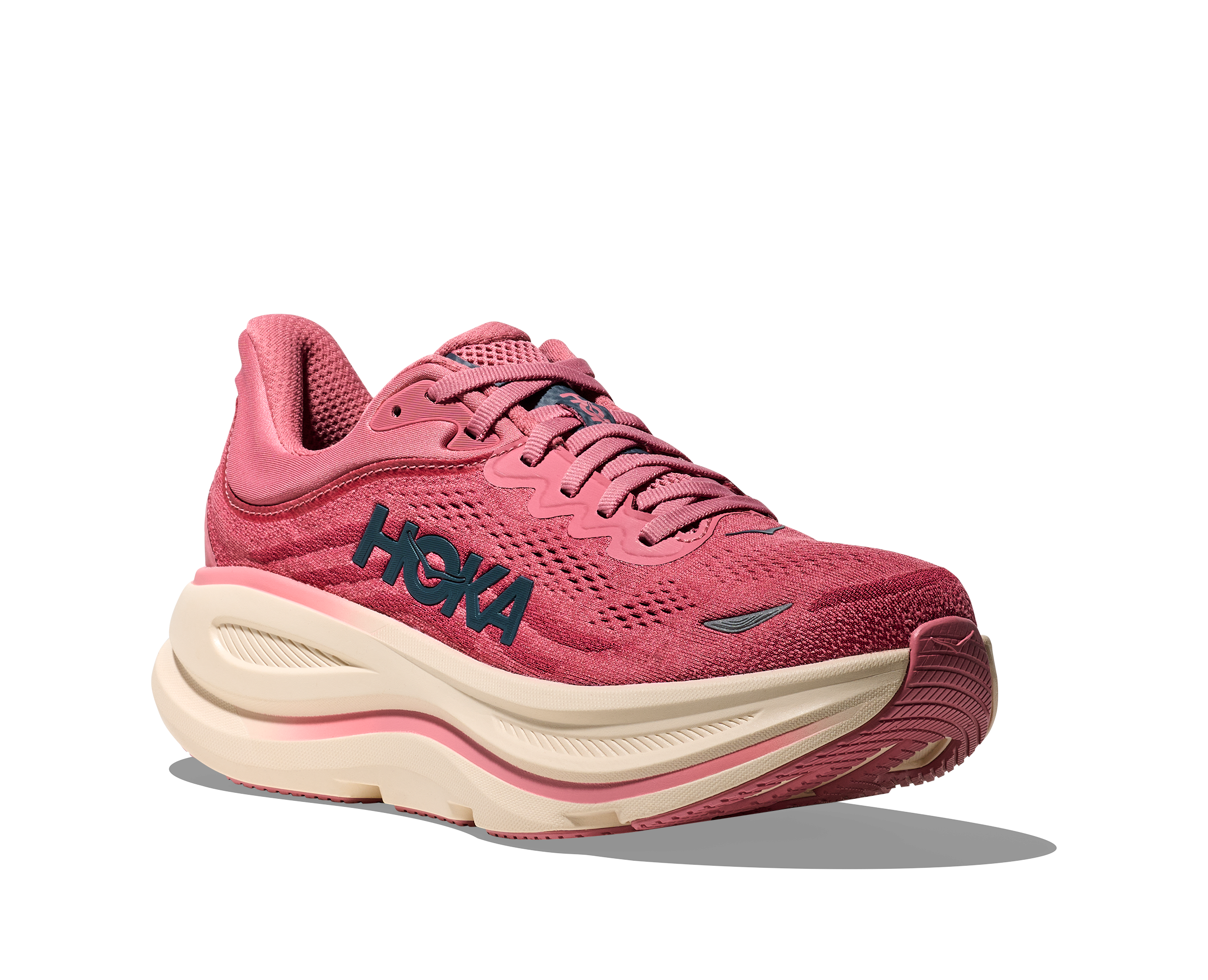 Hoka Bondi 9 Women's Wide Fit Running Shoes Lingonberry