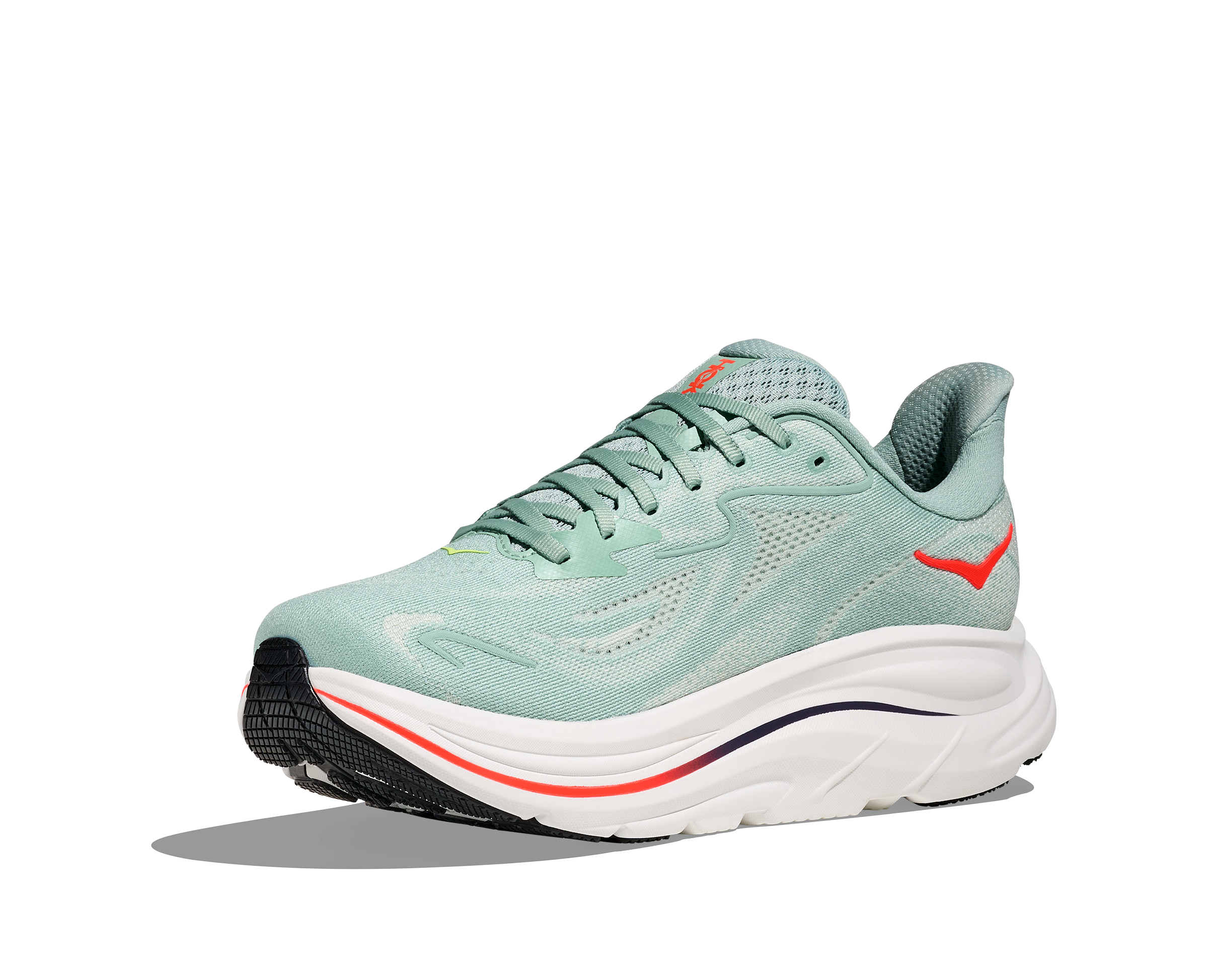 Hoka Clifton 10 Men's Running Shoes Sage Neon Flame