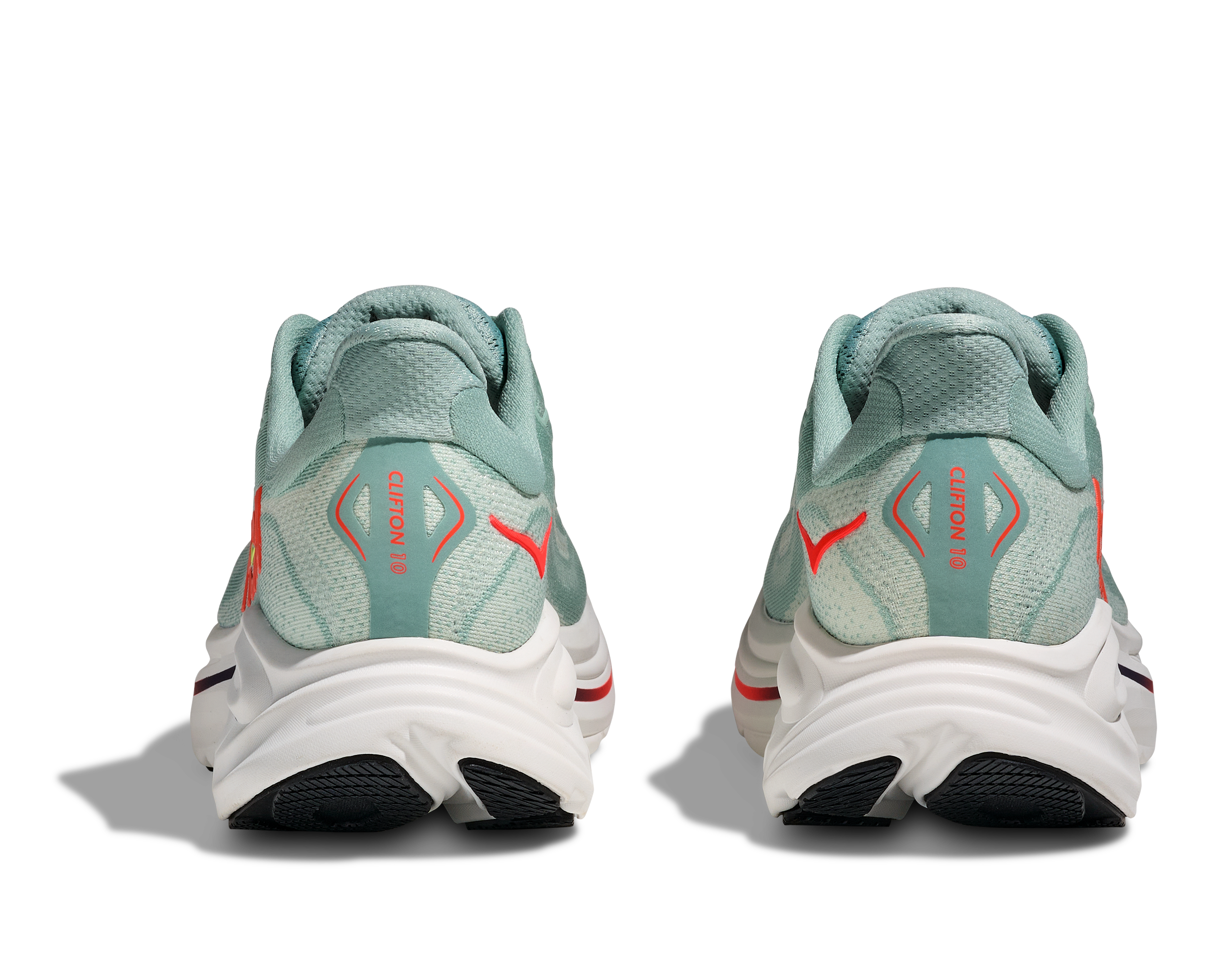 Hoka Clifton 10 Men's Running Shoes Sage Neon Flame