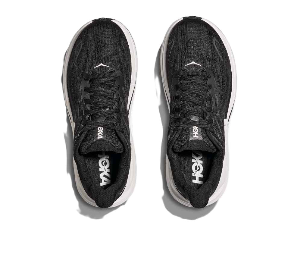 Hoka Clifton 10 Men's Running Shoes Black White