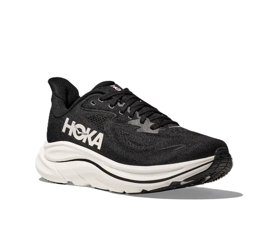 Hoka Clifton 10 Kids Running Shoes Black White