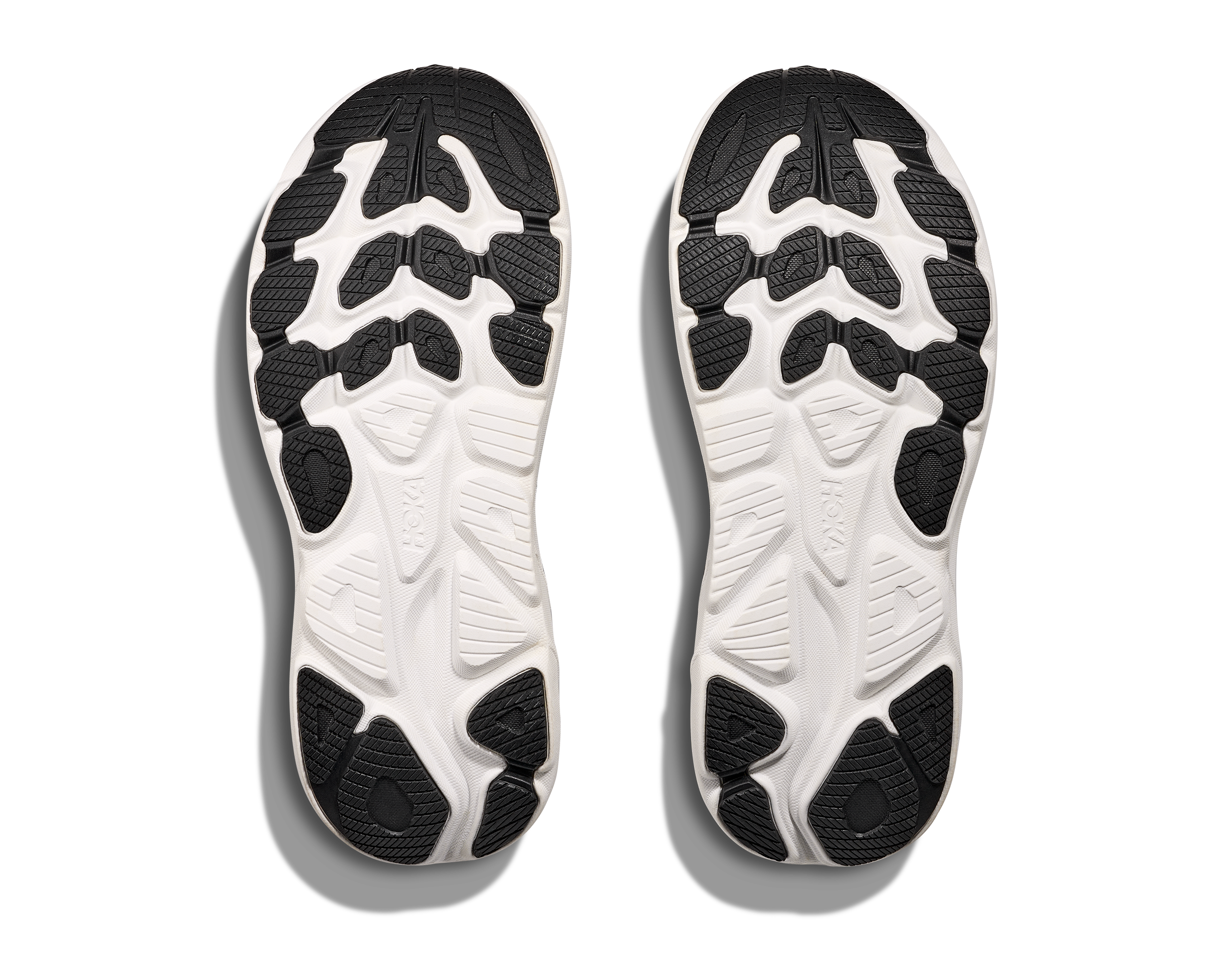 Hoka Clifton 10 Men's Wide Fit Running Shoes Black White