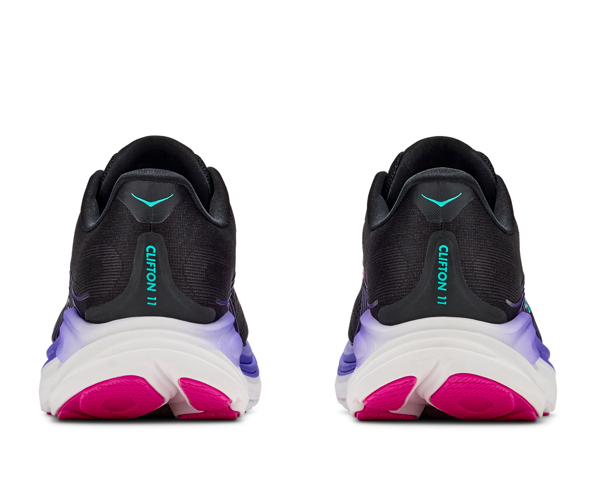 Hoka Clifton 11 Women's Running Shoes Black Neon Nebula