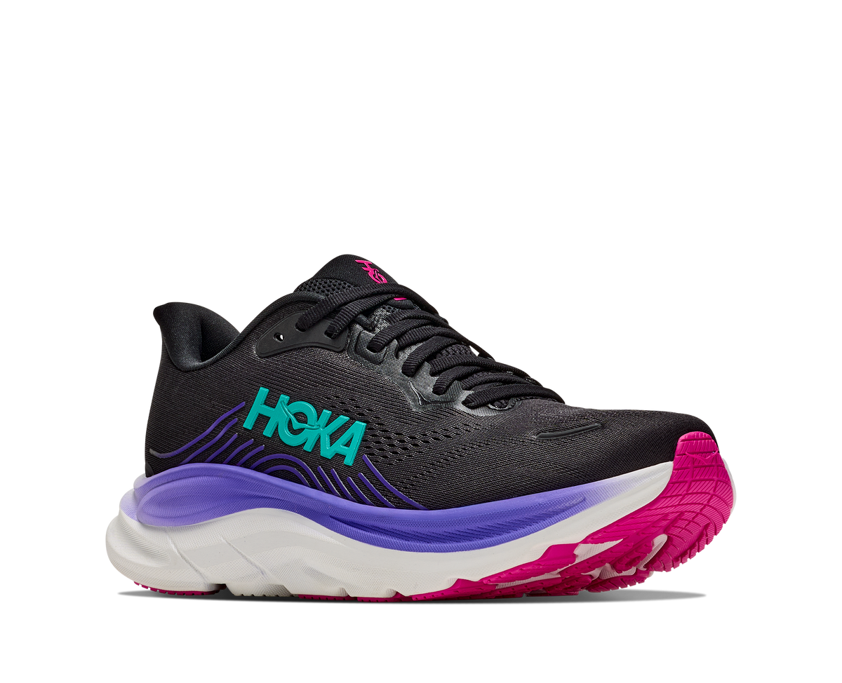 Hoka Clifton 11 Women's Running Shoes Black Neon Nebula