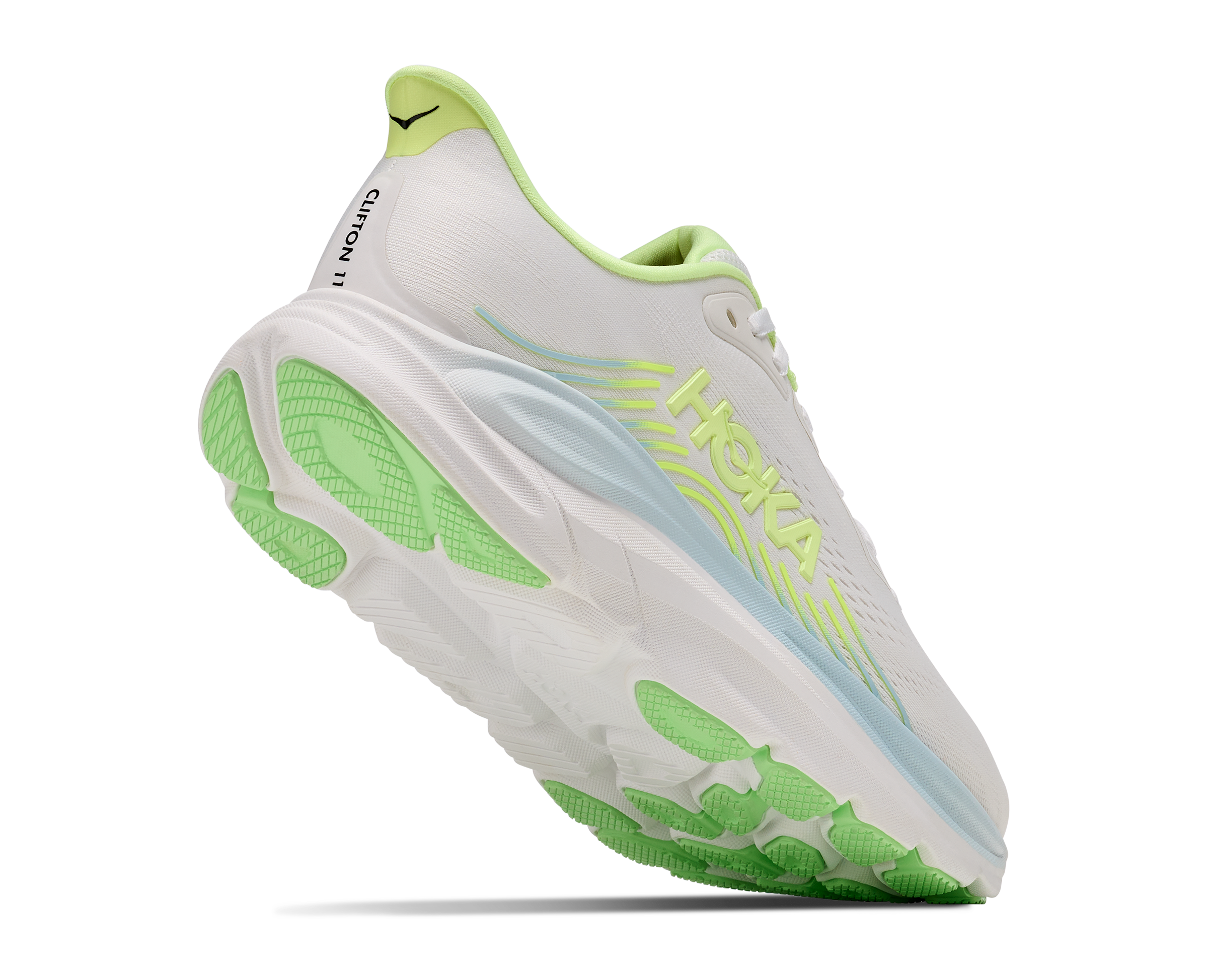 Hoka Clifton 11 Women's Running Shoes Frost Neon Yuzu